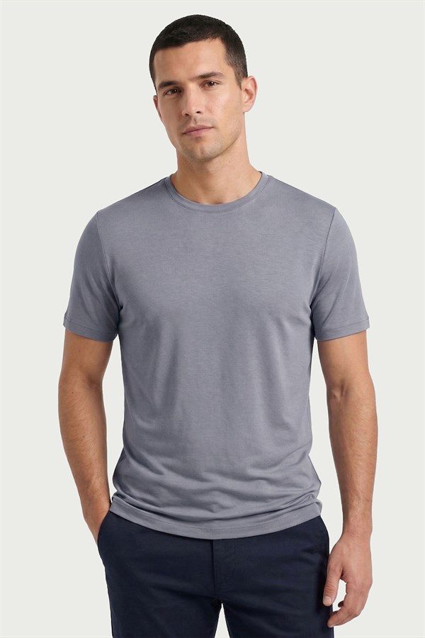 Erkek Bambu T-Shirt 334 İndigo  JBR334.0000001
