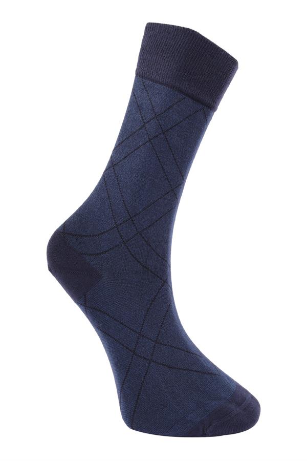 Erkek Modal Likralı Soket Çorap 5221 İndigo  JBR5221.000001