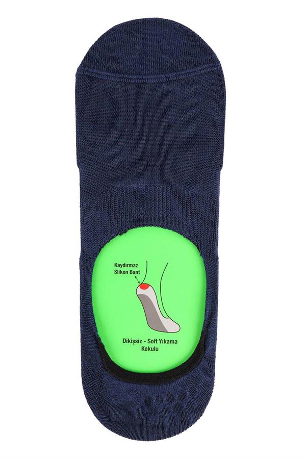 Erkek Lacivert Bambu Babet Çorap 7001