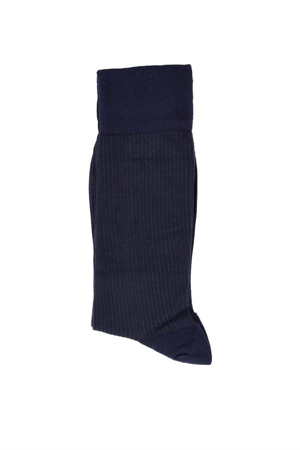 Erkek Lacivert Bambu Çorap 5505
