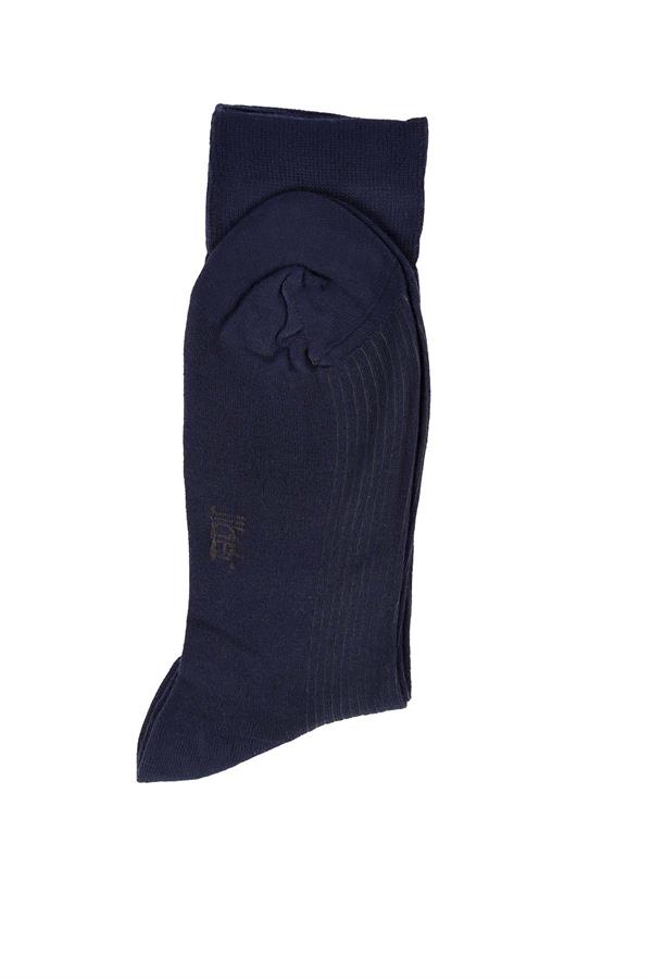 Erkek Lacivert Bambu Çorap 5505