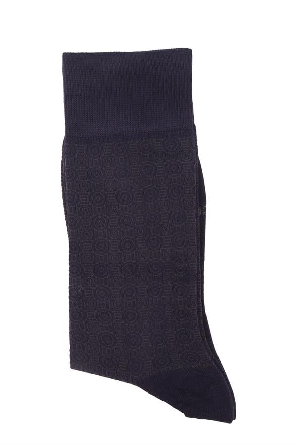 Erkek Lacivert Bambu Soket Çorap 5536