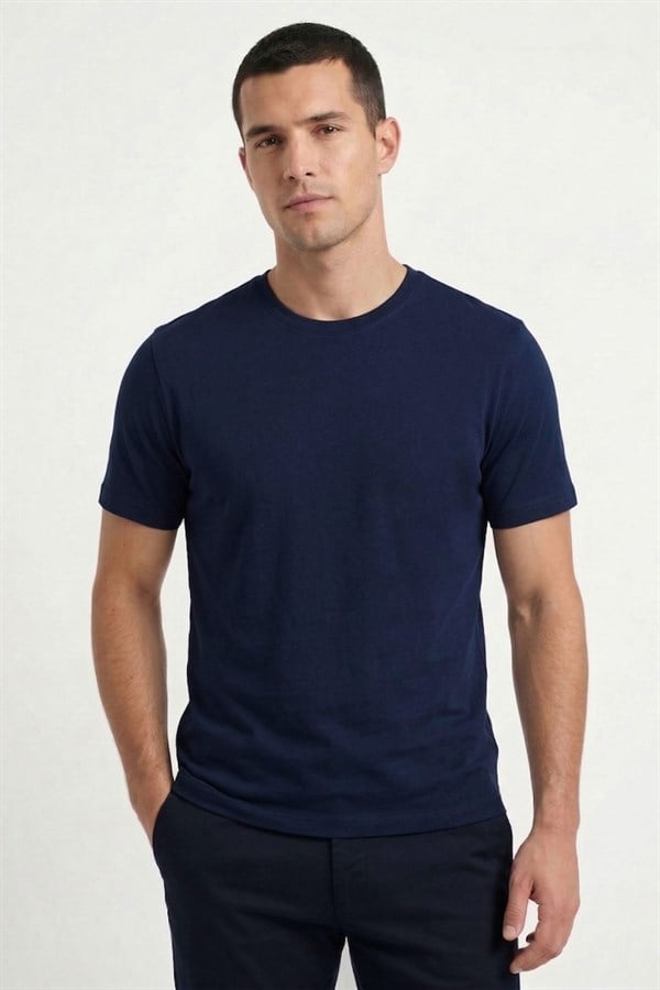 Erkek Bambu T-Shirt 334 Lacivert  JBR334.0000001