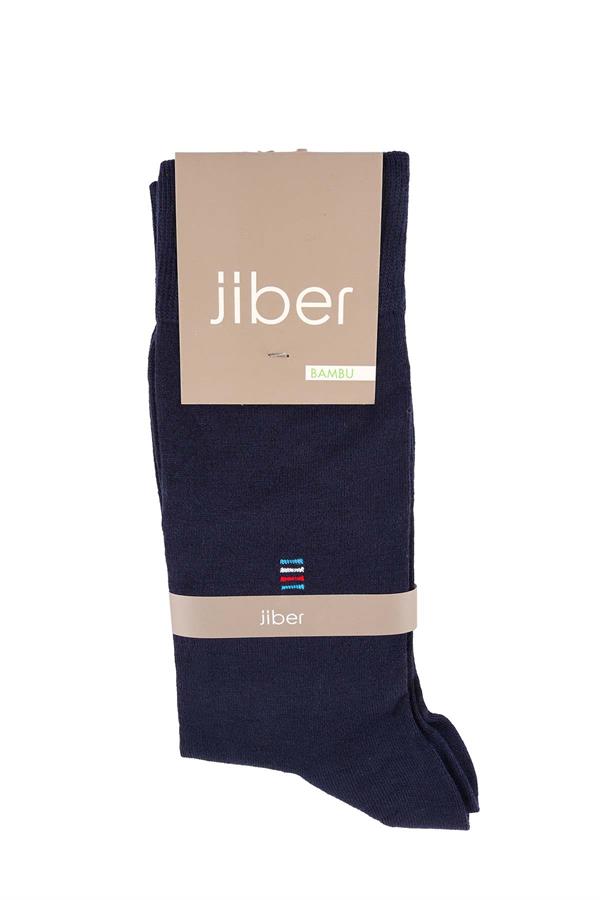 Erkek Lacivert Bambu Uzun Çorap 5519