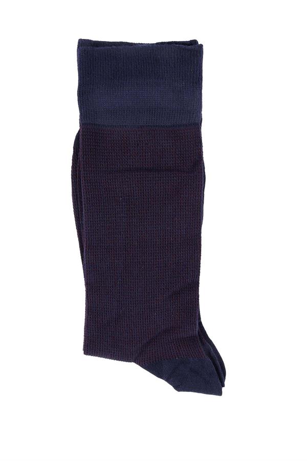 Erkek Lacivert Bambu Uzun Çorap 5523