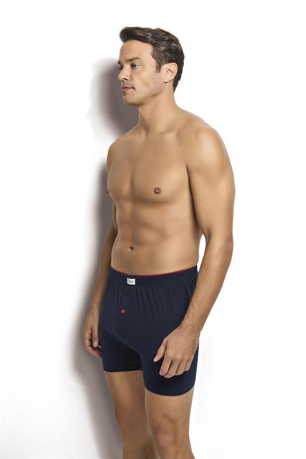 Mens Navy Cotton Boxer with Towel Waistband – Model 127
