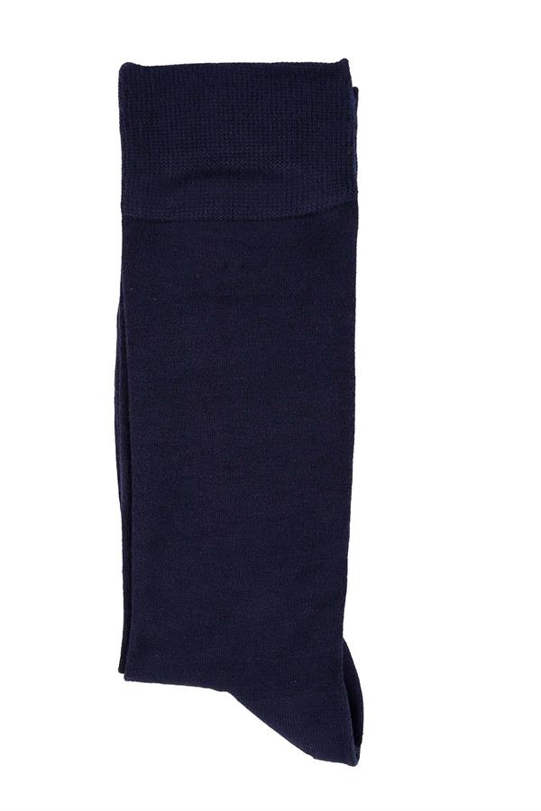 Erkek Lacivert Likralı Bambu Uzun Çorap 5600