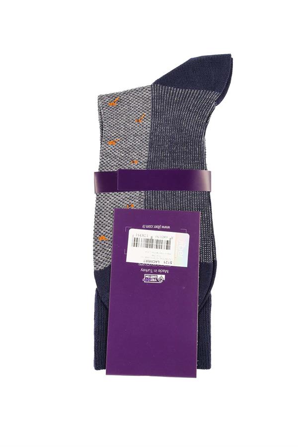 Erkek Lacivert Modal Uzun Çorap 5121