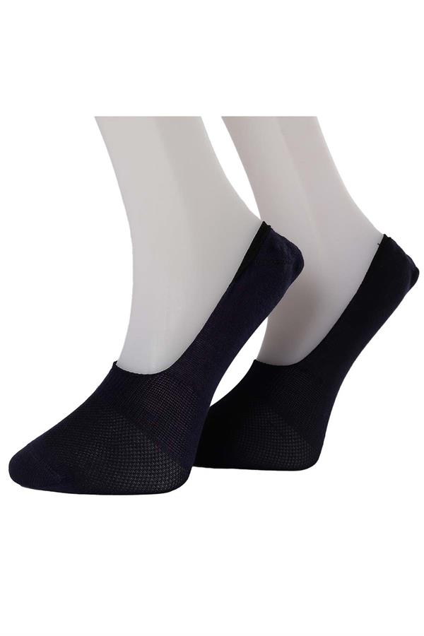 Erkek Lacivert Pamuklu  Babet Çorap 7108