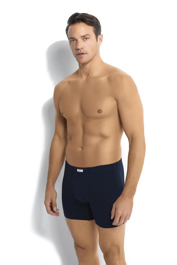 Erkek Lacivert Pamuklu Likralı Boxer  274