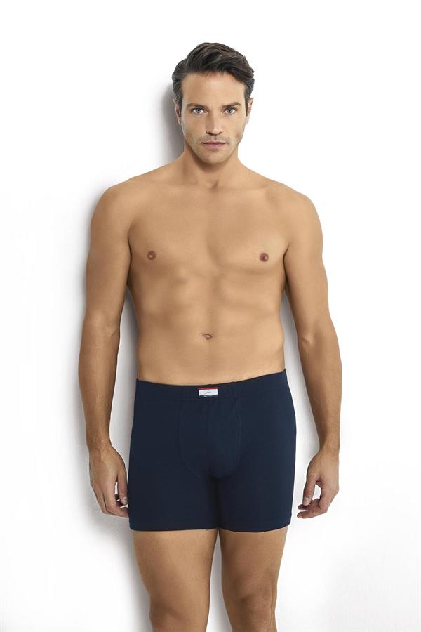 Erkek Lacivert Pamuklu Likralı Boxer  274