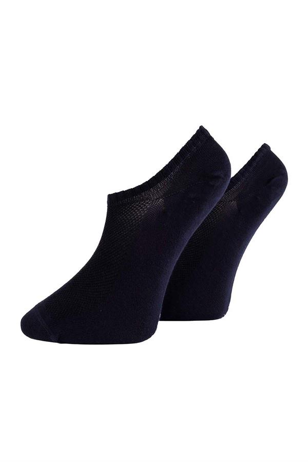 Erkek Lacivert Pamuklu  Sneaker Çorap 7701