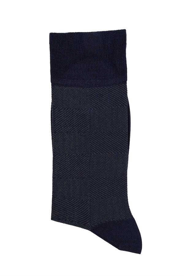 Erkek Lacivert Soket Modal Çorap 5123