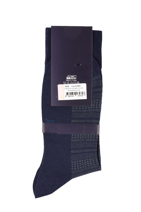 Erkek Lacivert Soket Modal Çorap 5124