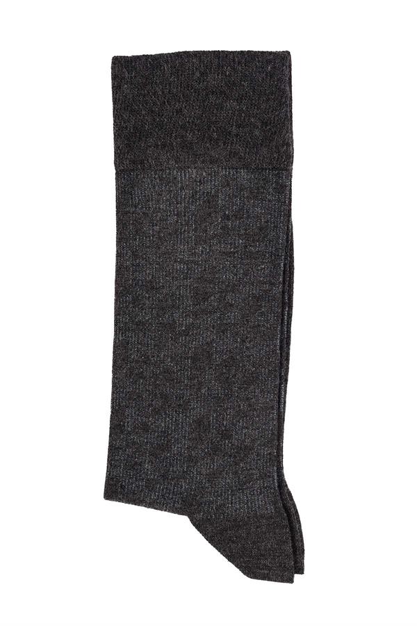 Erkek Likralı Bambu Antrasit Soket Çorap 5618