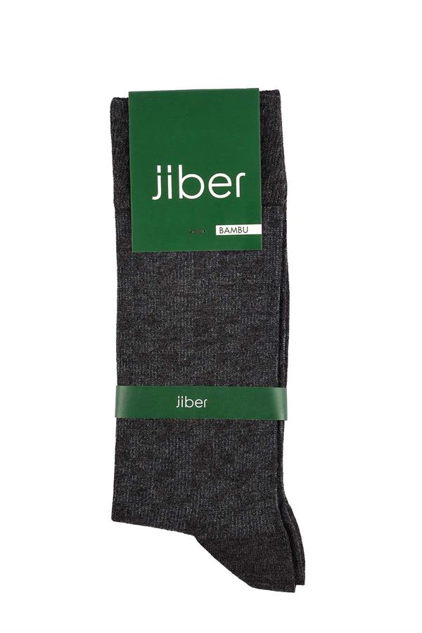 Erkek Likralı Bambu Antrasit Soket Çorap 5618