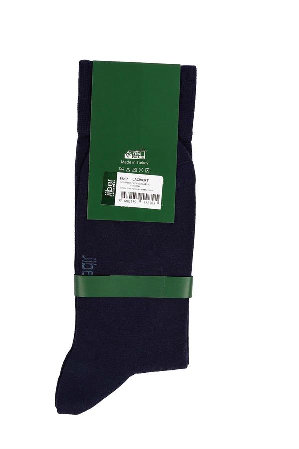 Erkek Likralı Bambu Lacivert Çorap 5617
