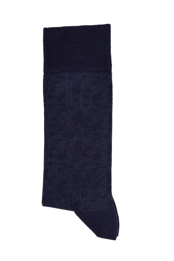 Erkek Likralı Bambu Lacivert Soket Çorap 5618