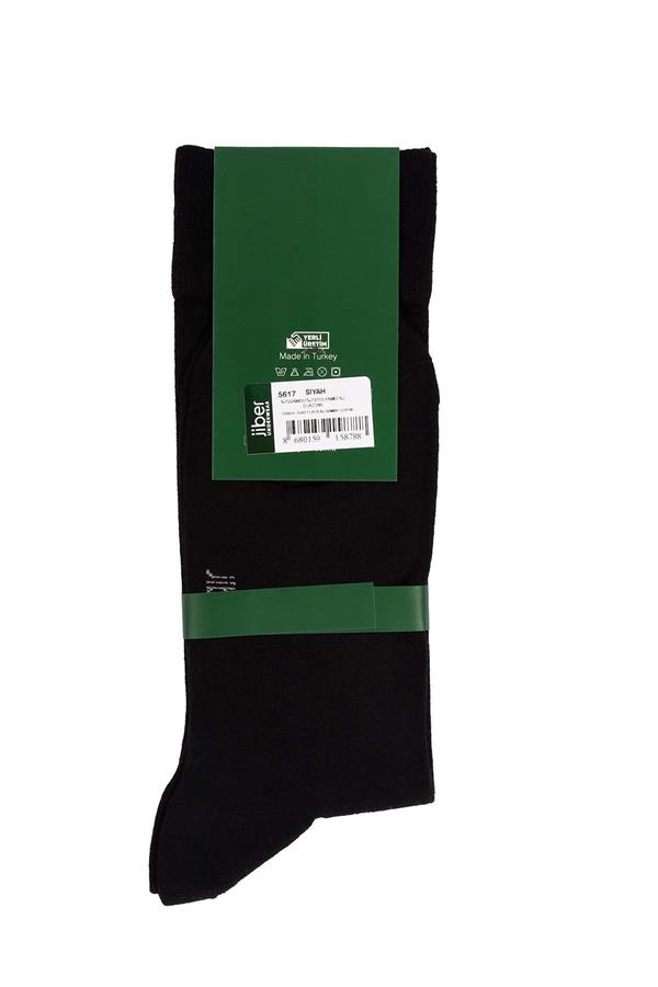 Erkek Likralı Bambu Siyah Çorap 5617
