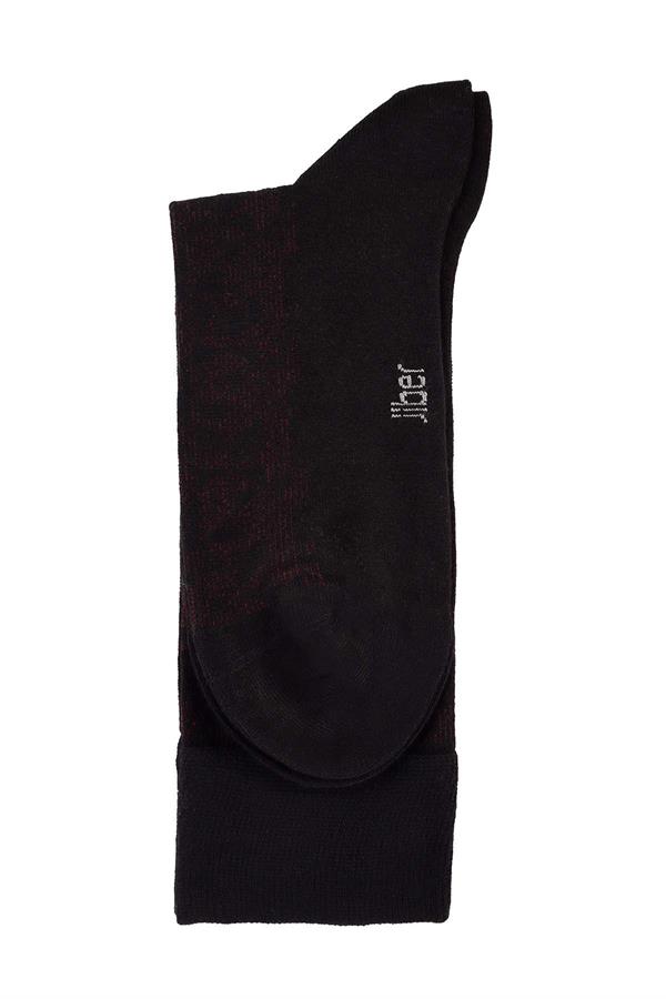 Erkek Likralı Bambu Siyah Soket Çorap 5618