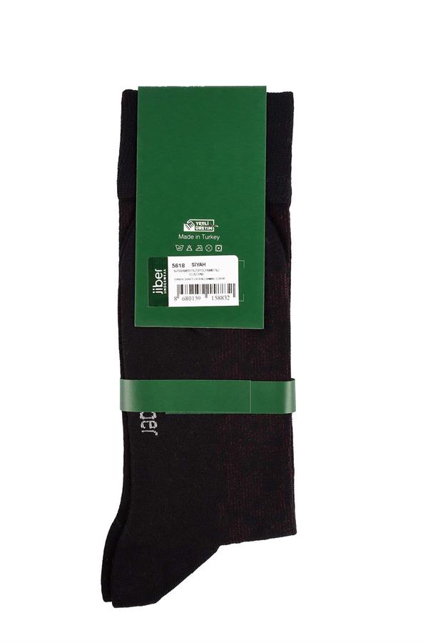 Erkek Likralı Bambu Siyah Soket Çorap 5618