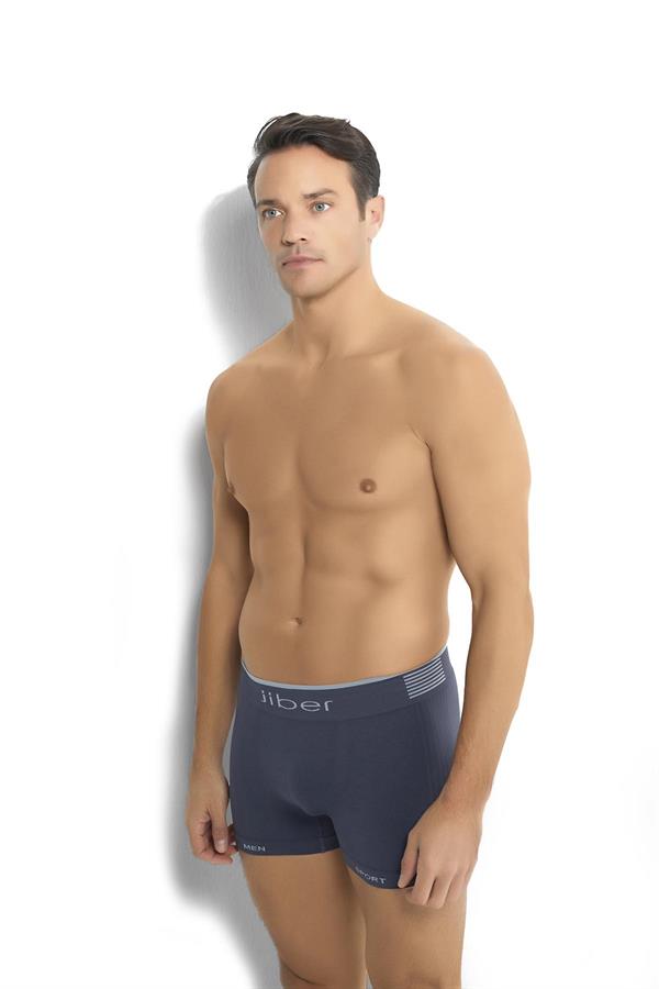Erkek Mikrofiber Dikişsiz Boxer Füme  JBR276.0000001
