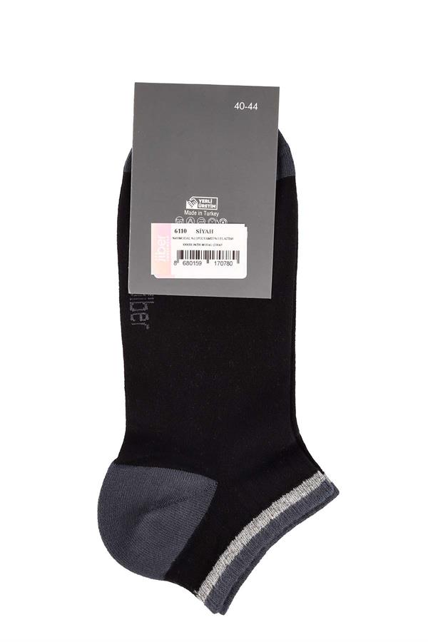 Erkek Patik Modal Siyah Çorap 6110