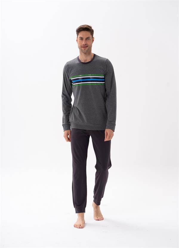 Erkek Pijama Takımı Antrasit  JBR15156.00001
