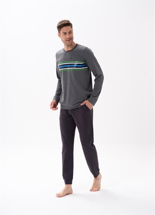 Erkek Pijama Takımı Antrasit  JBR15156.00001