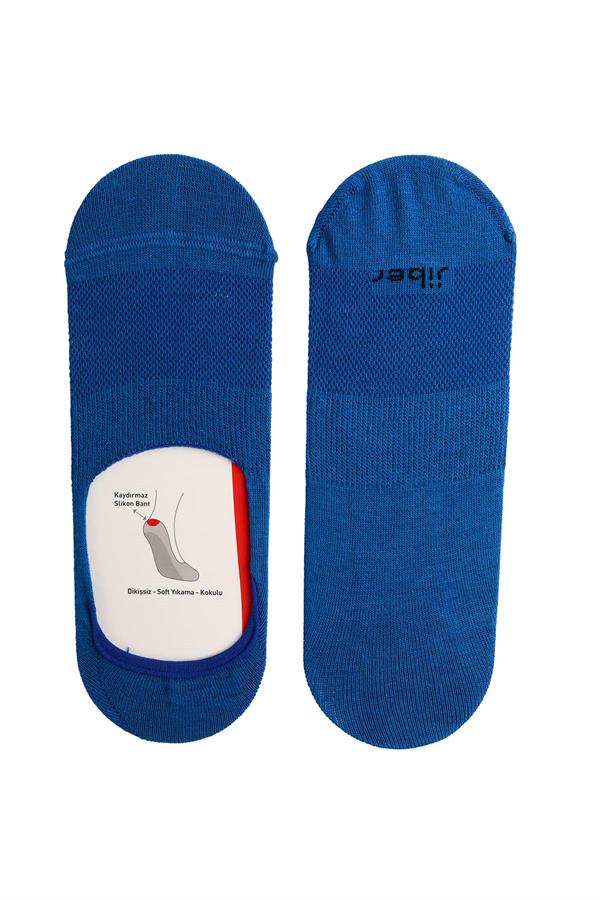 Erkek Sak Mavisi Pamuklu  Babet Çorap 7108