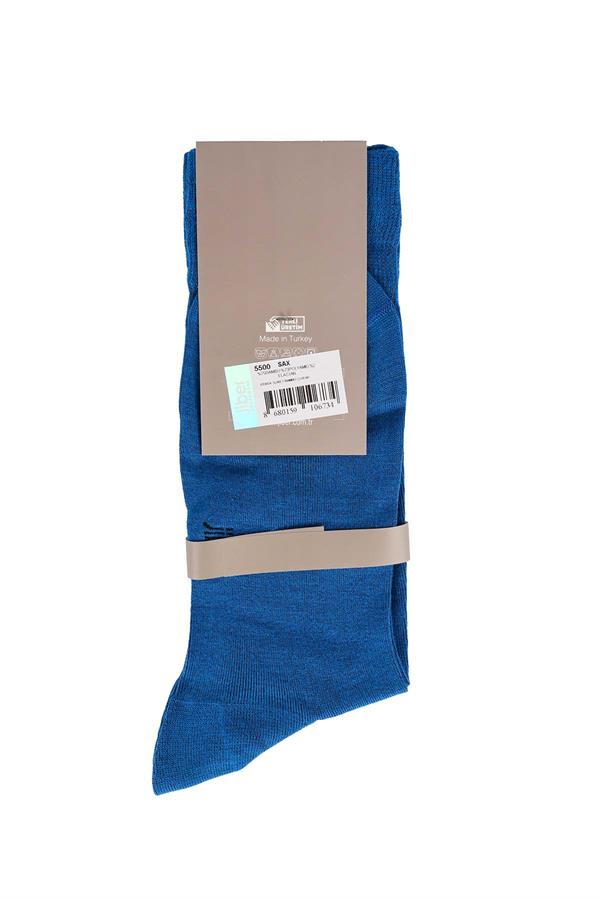 Erkek Saks Mavisi Bambu Soket Çorap 5500