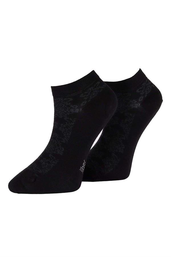 Erkek Siyah Bambu Patik Çorap 6754