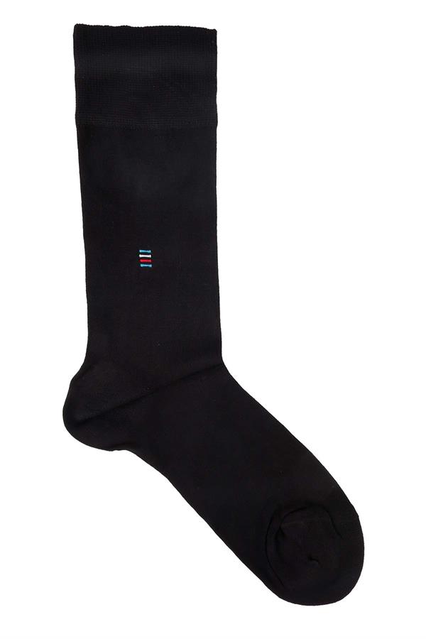 Erkek Siyah Bambu Uzun Çorap 5519