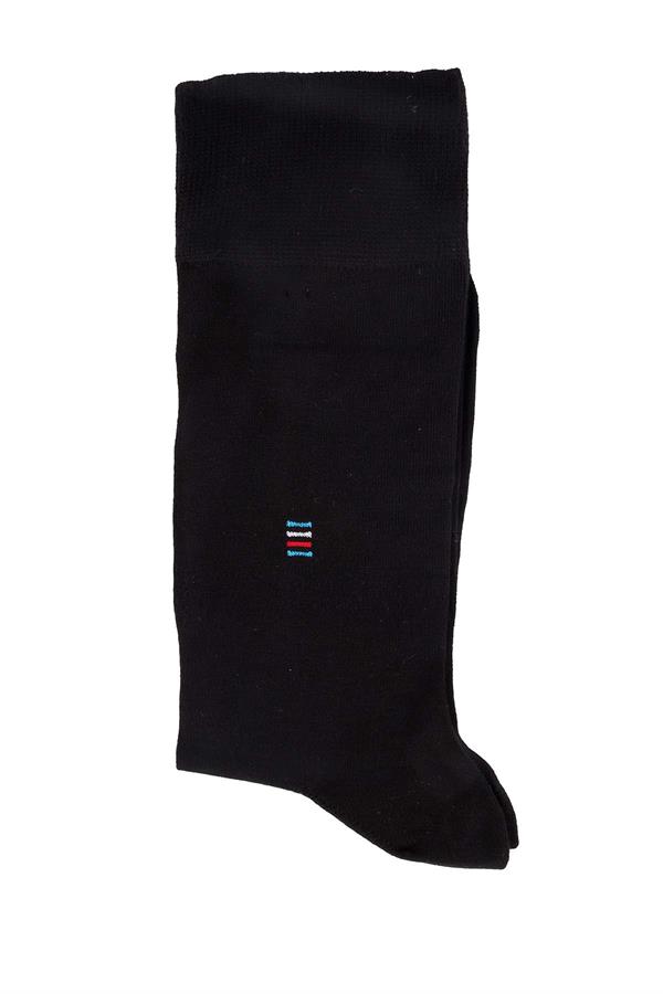 Erkek Siyah Bambu Uzun Çorap 5519