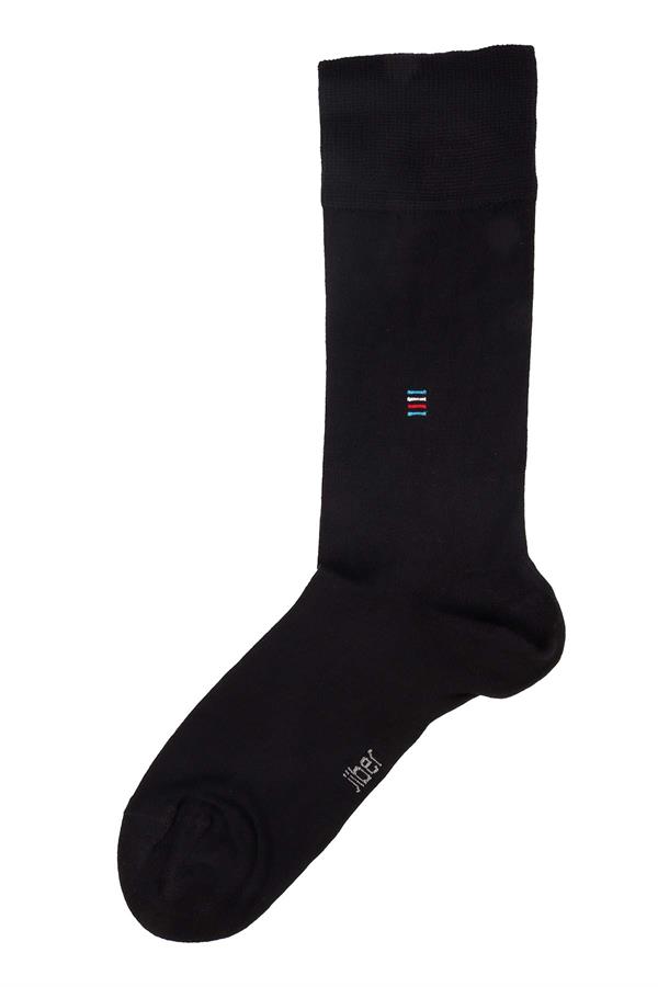 Erkek Siyah Bambu Uzun Çorap 5519