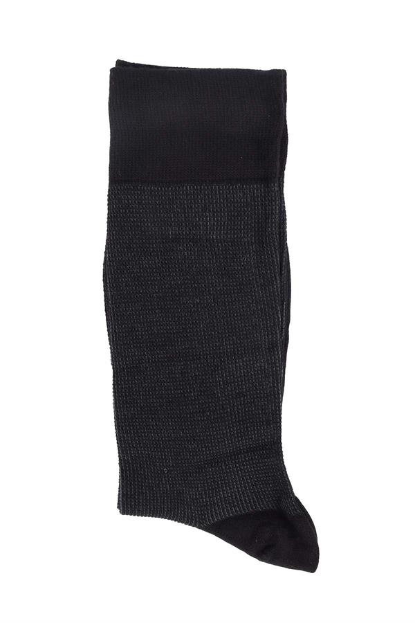 Erkek Siyah Bambu Uzun Çorap 5523