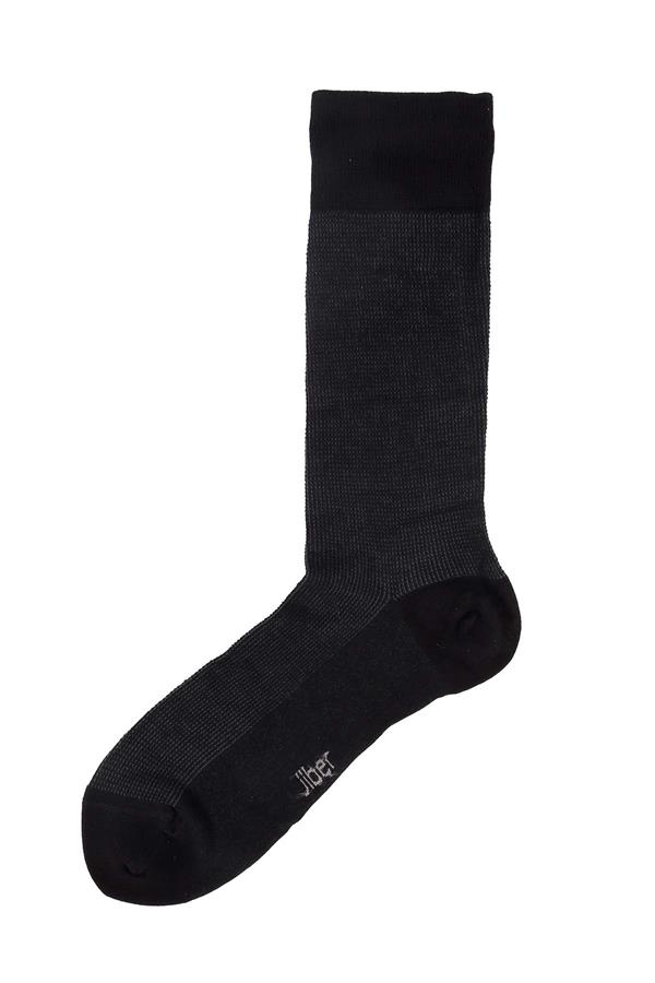 Erkek Siyah Bambu Uzun Çorap 5523