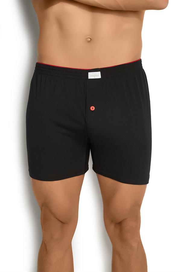 Mens Black Cotton Towel Waistband Boxer – Pack of 6 – Model 127