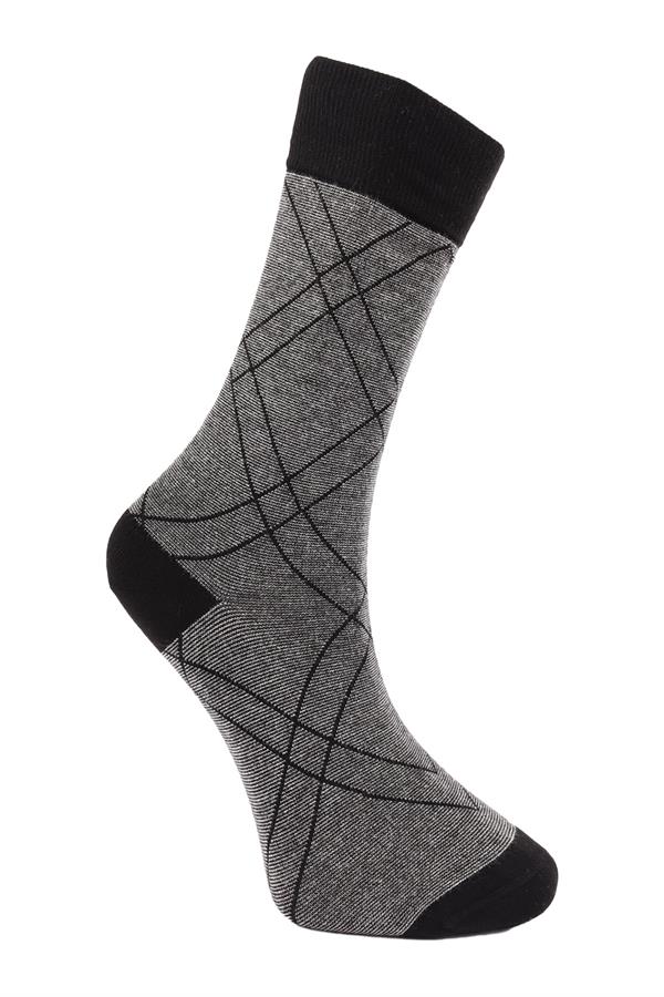 Erkek Modal Likralı Soket Çorap 5221 SİYAH  JBR5221.000001