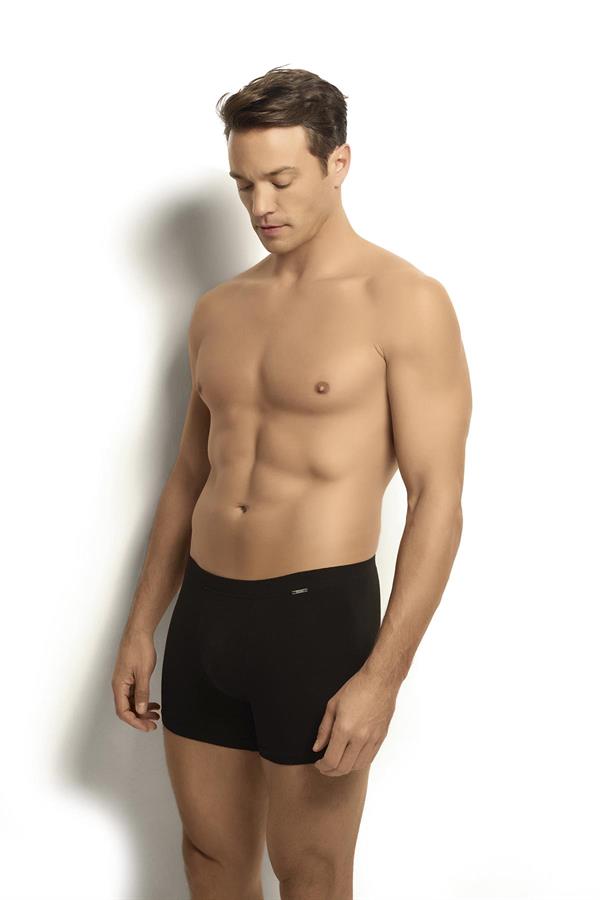Erkek Siyah Modal Pamuklu 3lü Boxer 255