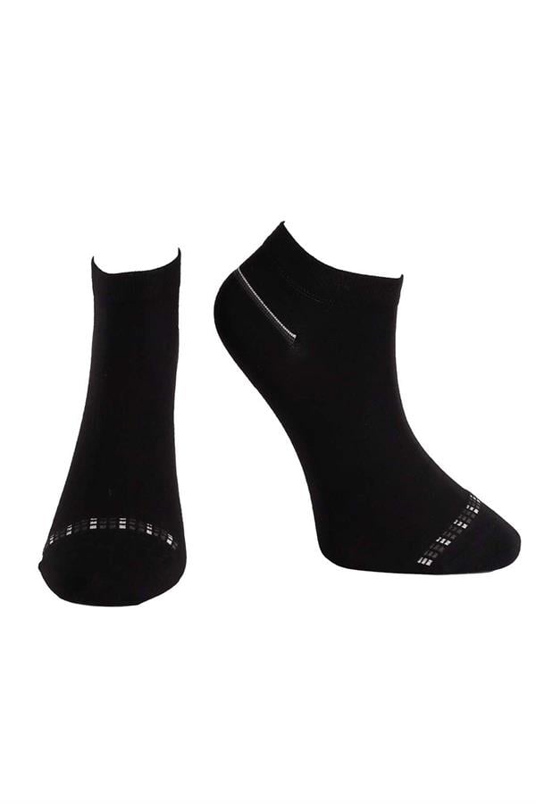 Erkek Siyah Modal Patik Çorap 6104