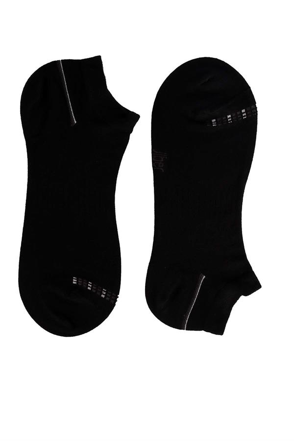 Erkek Siyah Modal Patik Çorap 6104