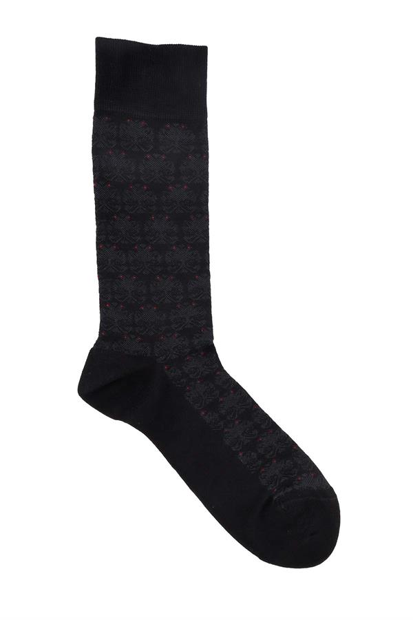 Erkek Siyah Modal Uzun Çorap 5115