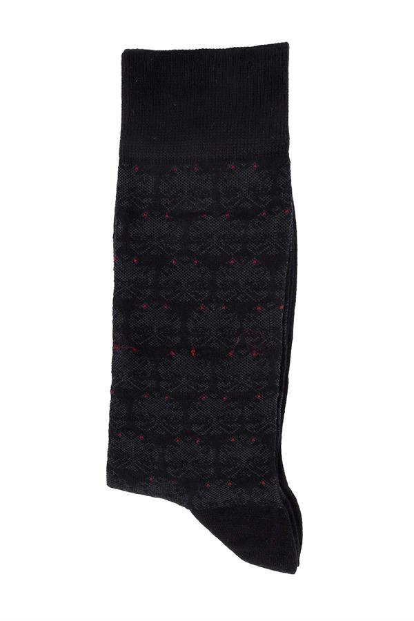 Erkek Siyah Modal Uzun Çorap 5115