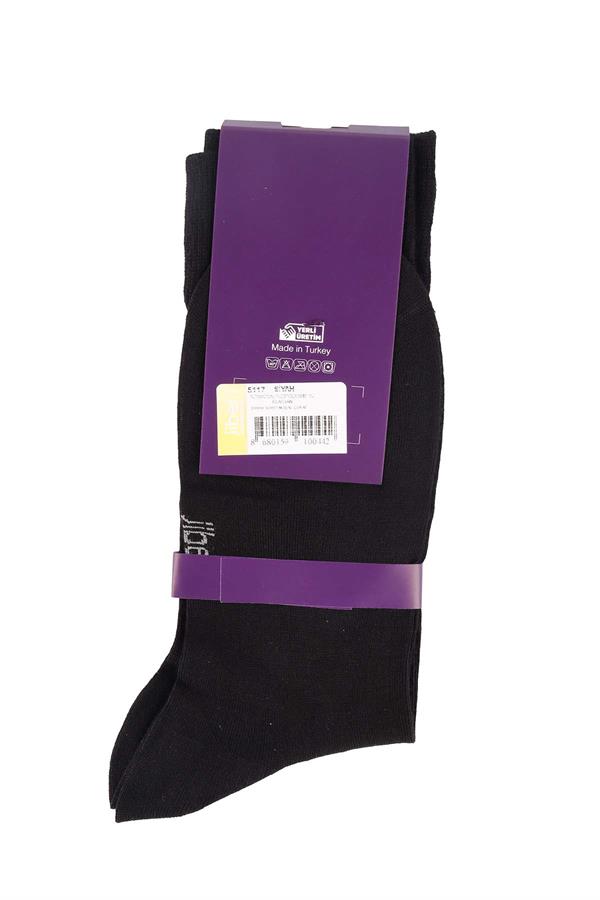 Erkek Siyah Modal Uzun Çorap 5117