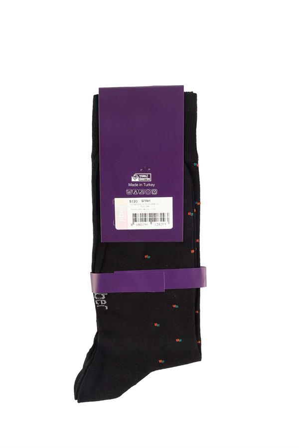 Erkek Siyah Modal Uzun Çorap 5120