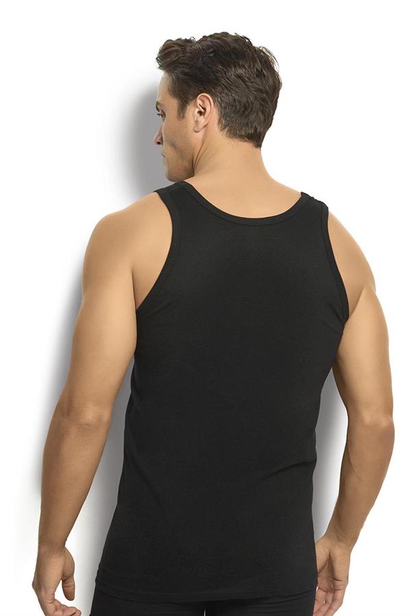 Mens Black Cotton Tank Top – Model 110