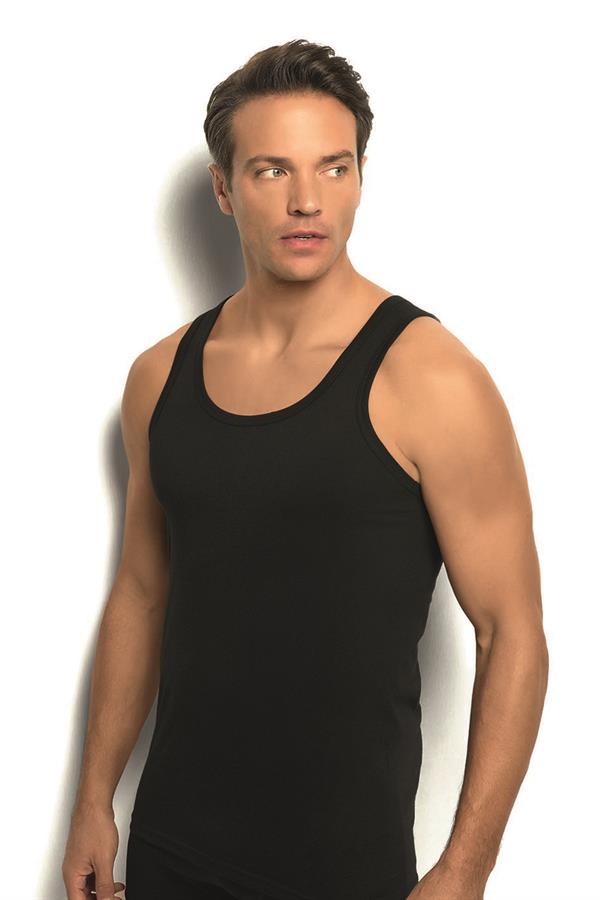 Mens Black Cotton Tank Top – Model 110