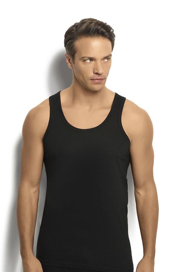 Mens Black Cotton Tank Top – Model 110