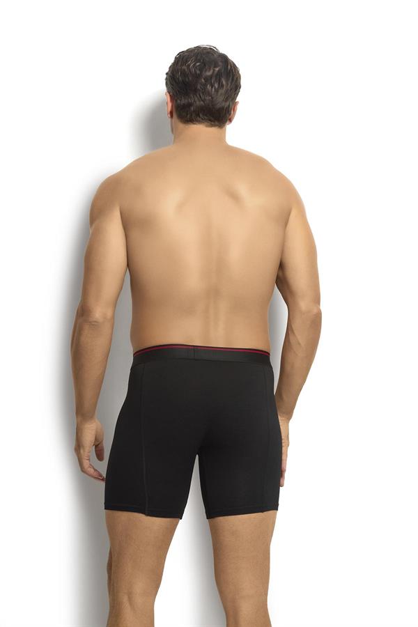 Erkek Siyah Pamuklu Likralı 3 Lü Boxer 268